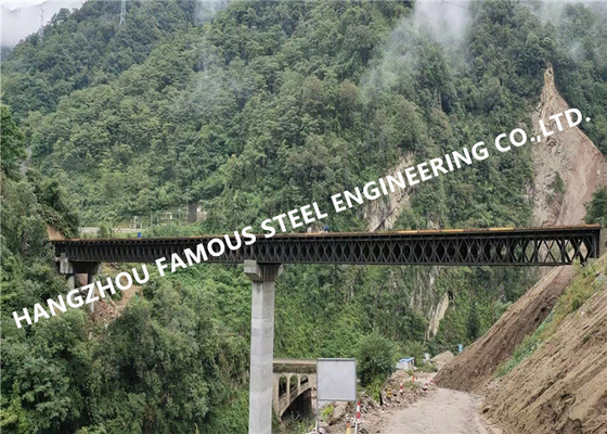 Trung Quốc Cầu Bailey thép loại 200 làn đôi Công suất tải 50 tấn Xây dựng mạ kẽm nhà cung cấp