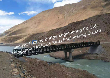 Trung Quốc Cầu thép Bailey đúc sẵn cho dự án bảo tồn nước Cầu thép kết cấu di động với trụ đỡ nhà cung cấp