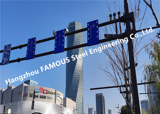 Trung Quốc Sử dụng thành phố Khung thép Cột đèn đường và chân đế Bảng hướng dẫn đèn giao thông Biển quảng cáo nhà cung cấp