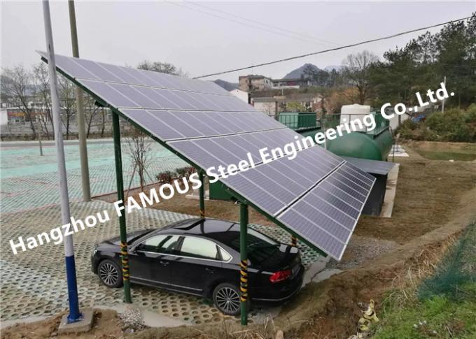 Cấu trúc sản xuất năng lượng Bảng quang điện Anodized Nhôm Solar PV Carports 0