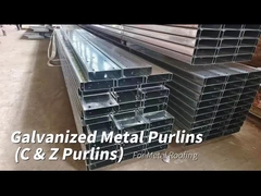 AS / NZS tiêu chuẩn C phần thép kẽm Purlins cấu trúc hỗ trợ